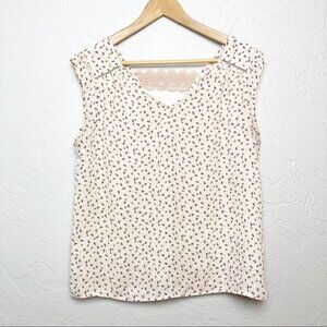 Camaieu floral Print Blush pink Blouse sleeveless